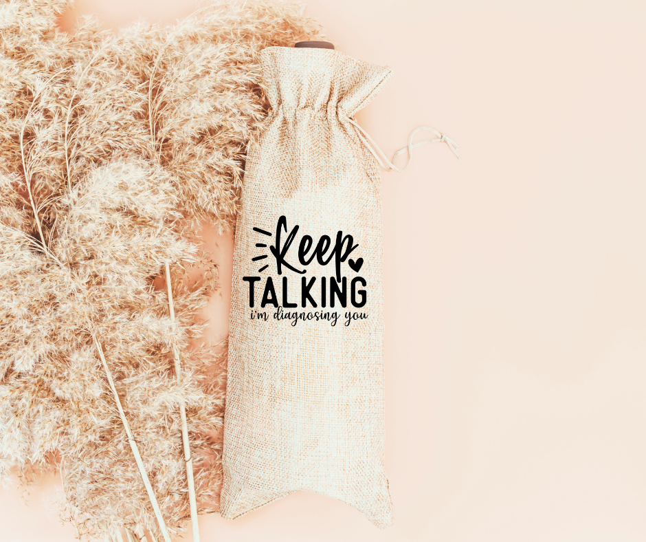 Keep Talking Wine Tote