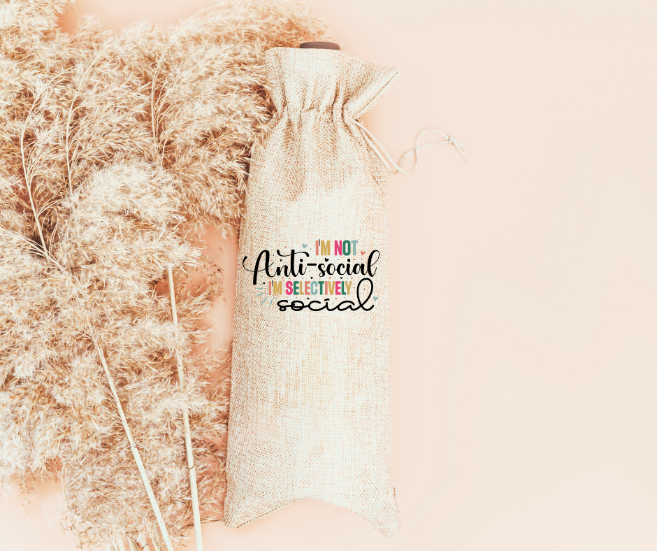 Selectively Social Wine Tote