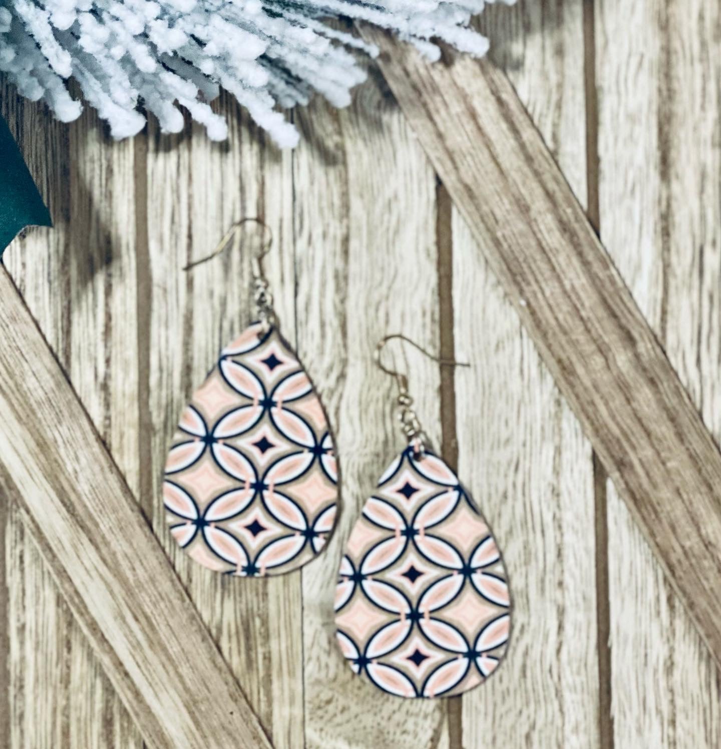 Geometric Wooden Earrings