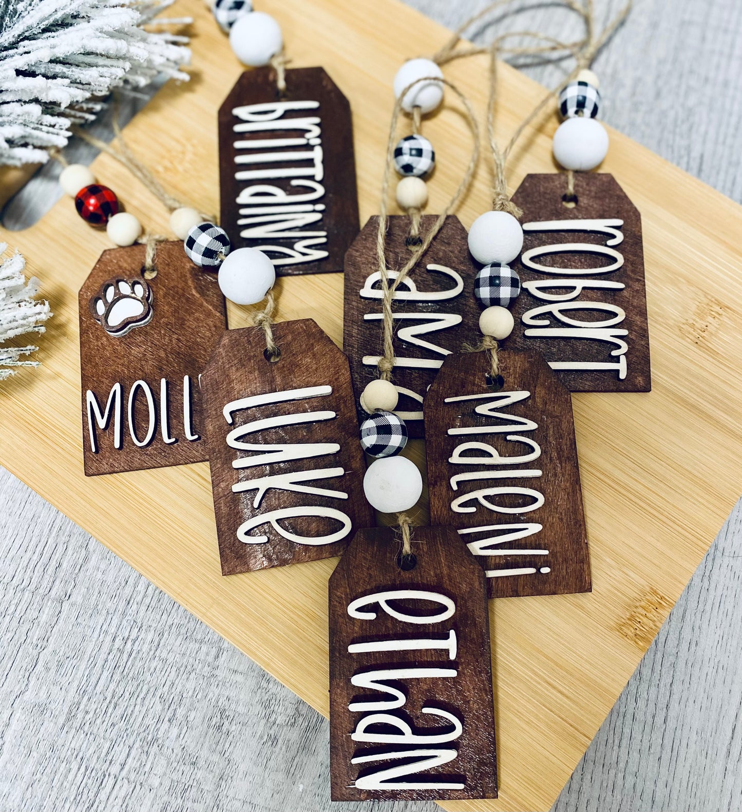 Wooden Stocking Tag