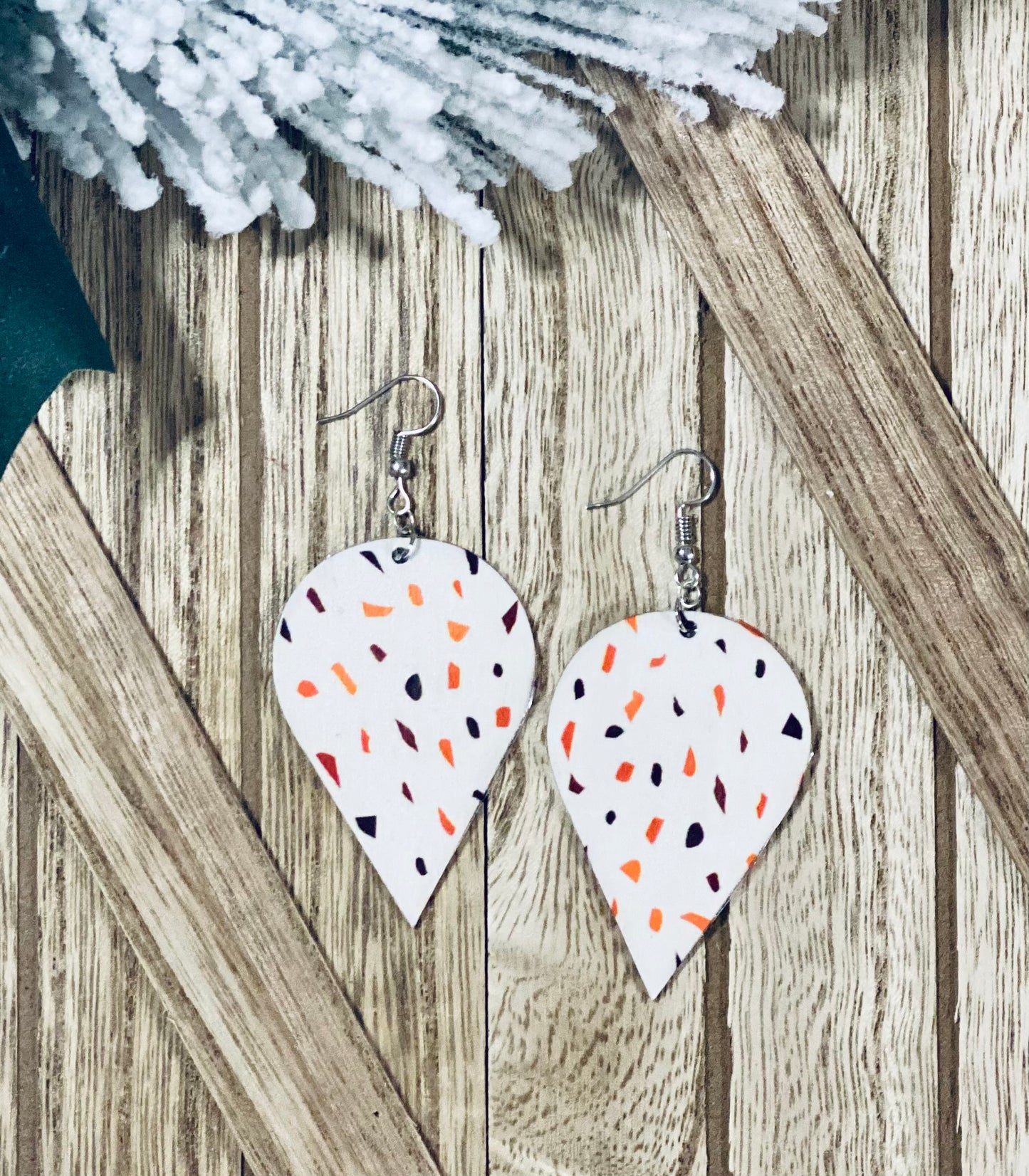 Terrazzo Wooden Earrings