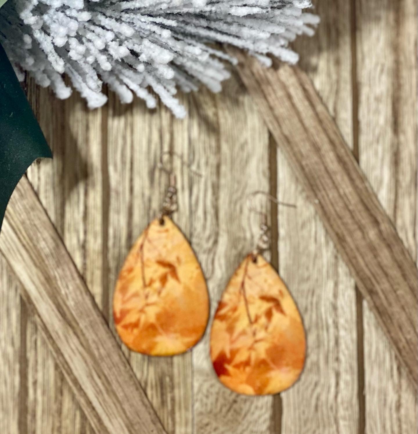 Fall Wooden Earrings