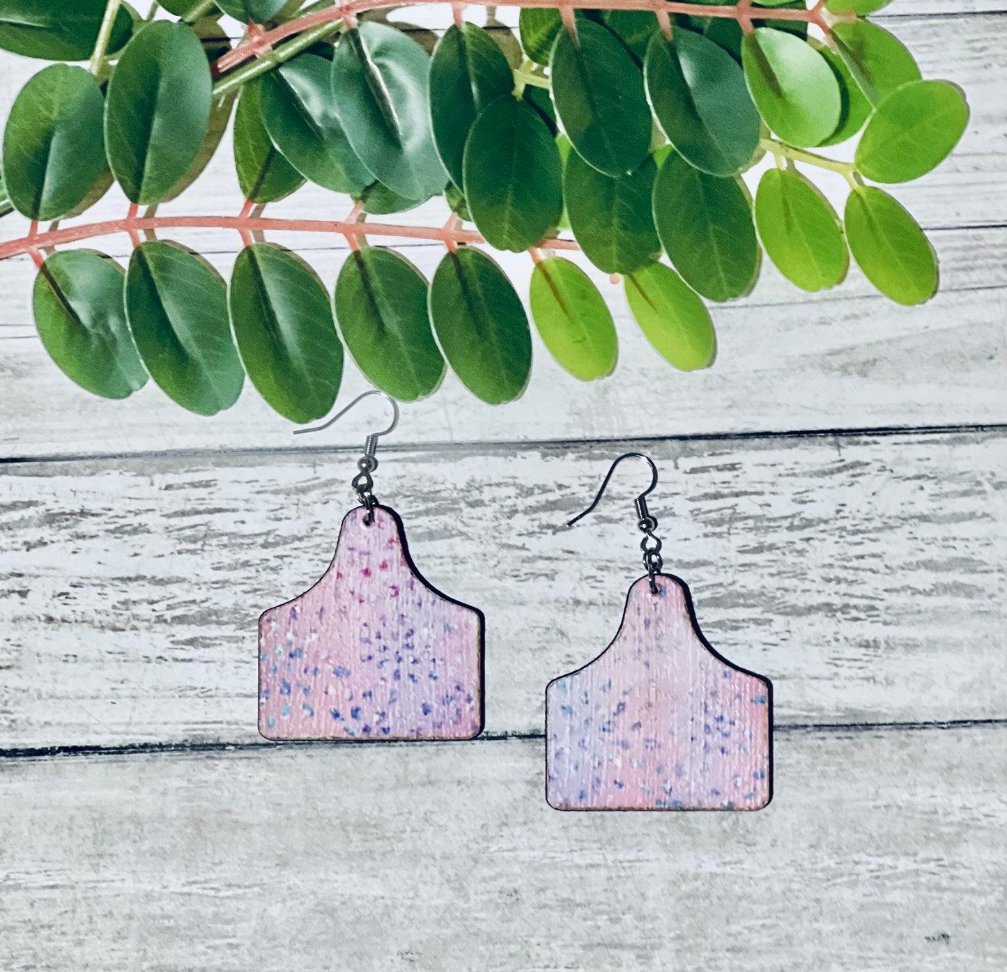 Cheetah Print Wooden Earrings