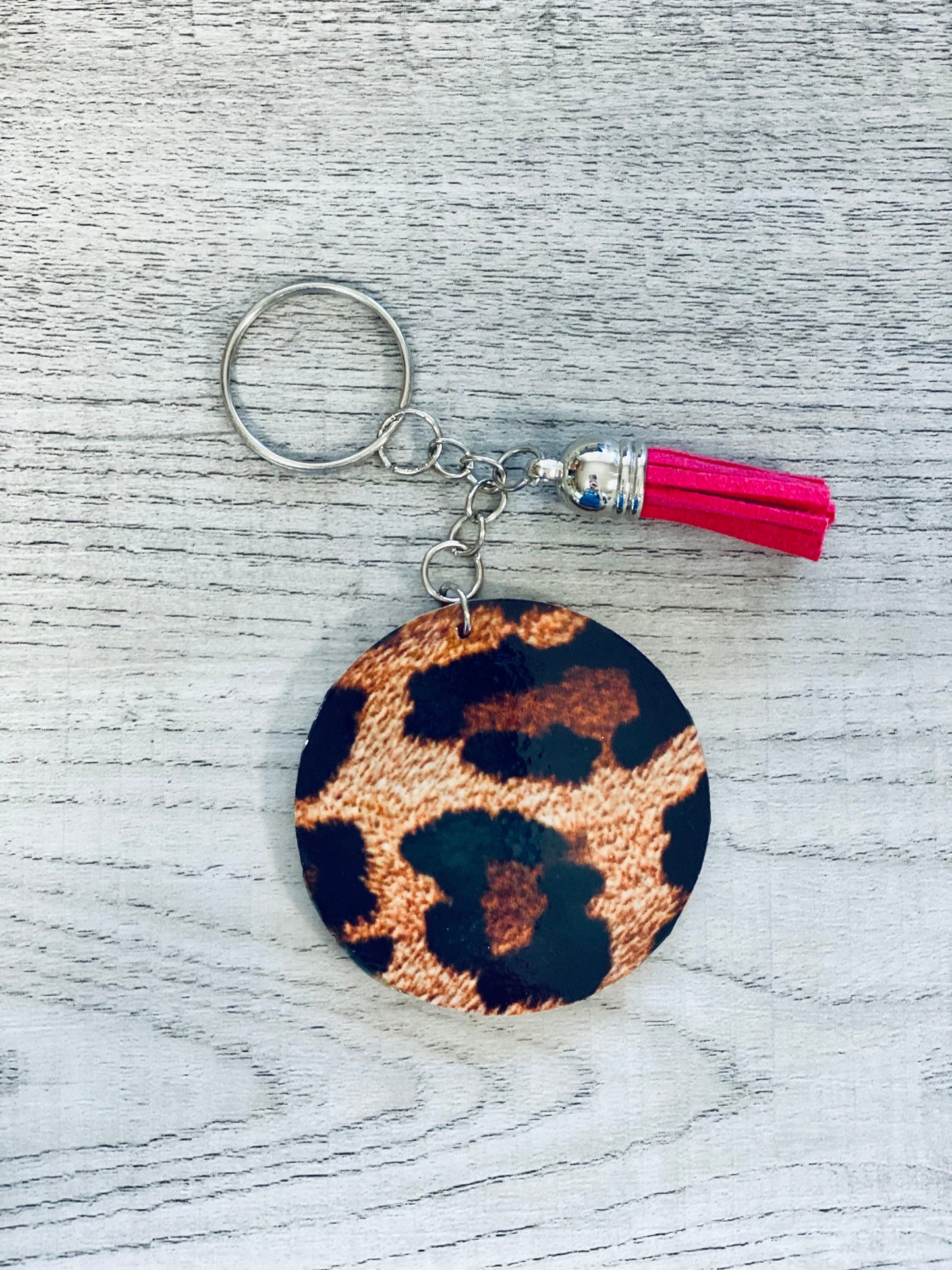 Leopard Print Keychain