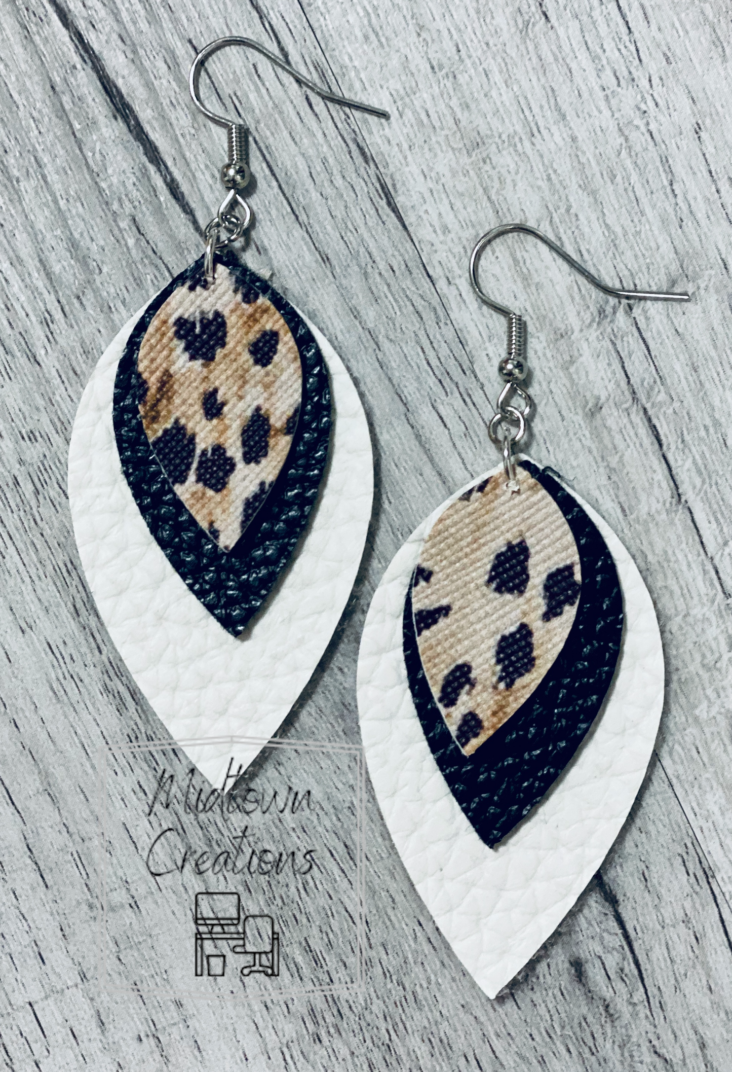Triple Layer Animal Print Earrings