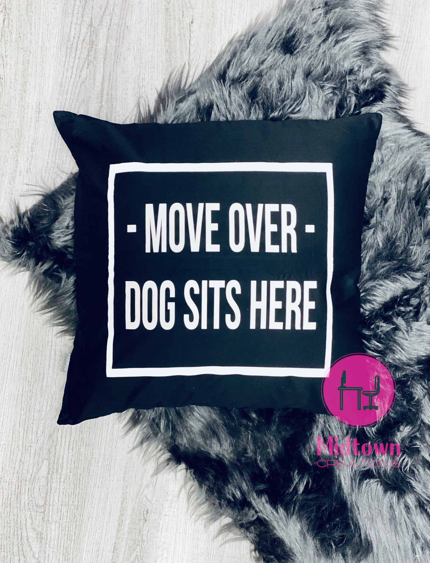 Move Over Dog Sits Here Pillowcase
