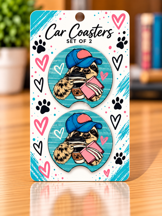 Sloth Car Coaster Set