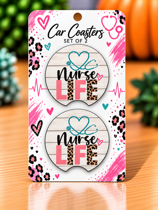 Nurse Life Car Coaster Set