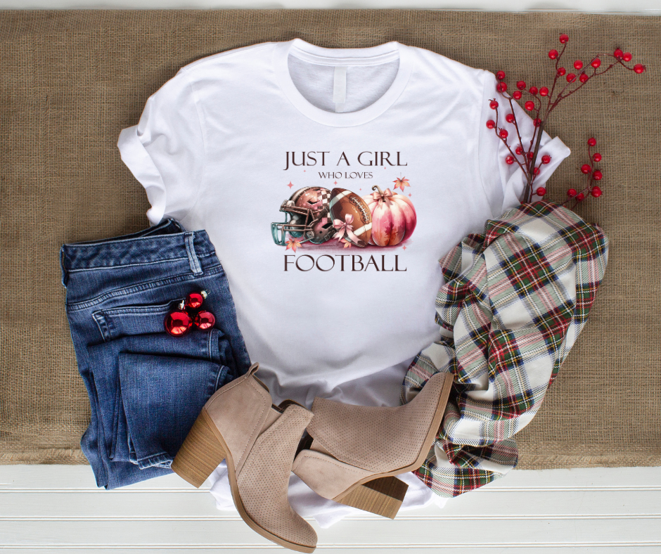 Just A Girl Who Loves Football T-Shirt