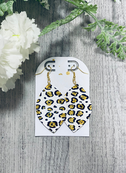Cheetah Print Wooden Earrings