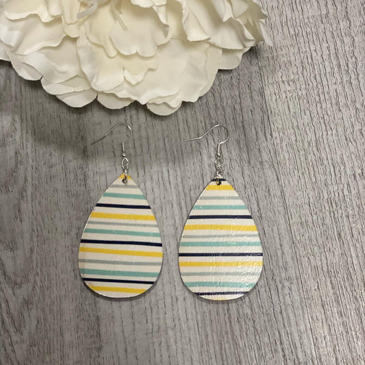 Striped Wooden Earrings