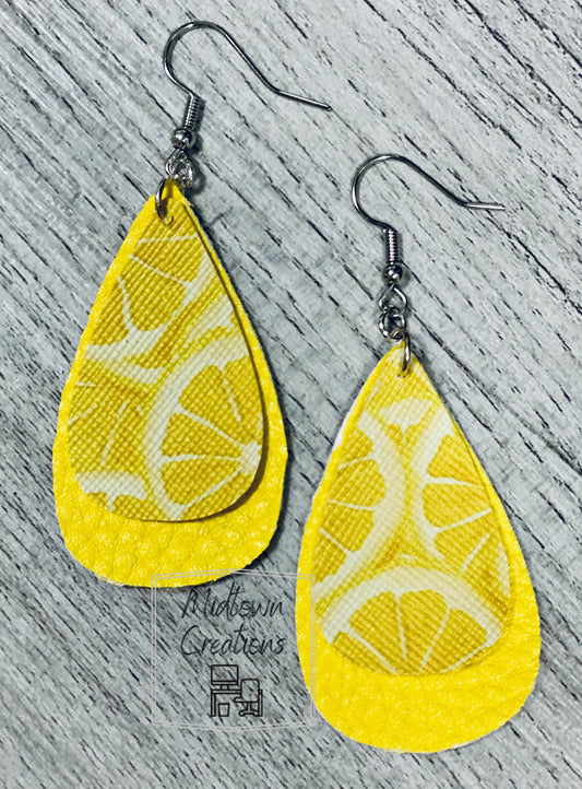 Double Layer Lemon Drop Earrings