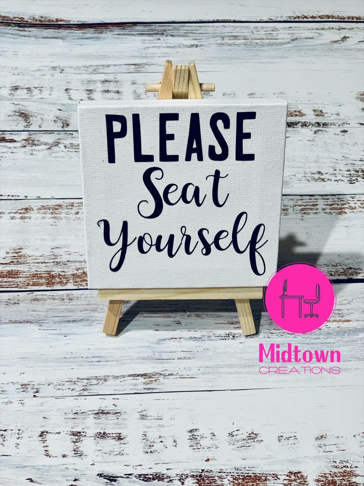 Please Seat Yourself Mini Canvas